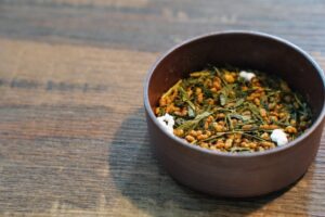 Té Genmaicha, hojas de té verde con arroz integral